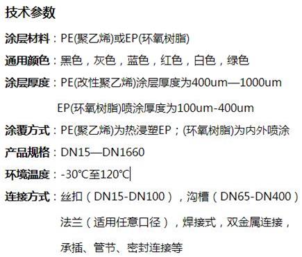 七台河消防涂塑钢管技术参数